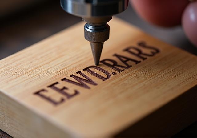 Grabado láser personalizado en joya de madera